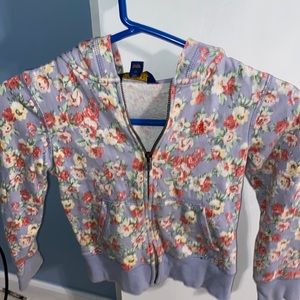 A floral print sweat jacket for girls